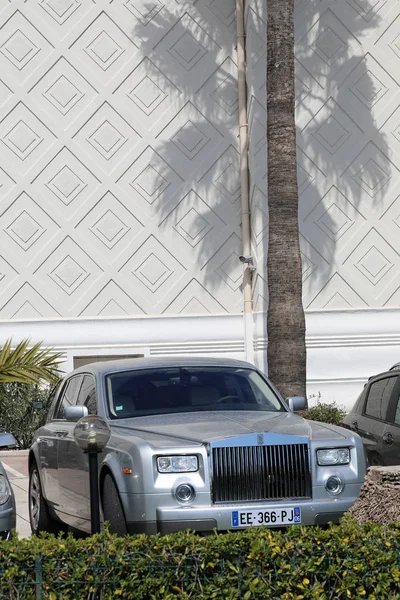 Menton Francia Abril 2018 Luxury Rolls Royce Phantom Front View — Foto de Stock