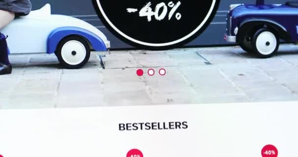 Paris Frankrike Mars 2018 Black Friday Erbjudanden Och Försäljning För — Stockvideo