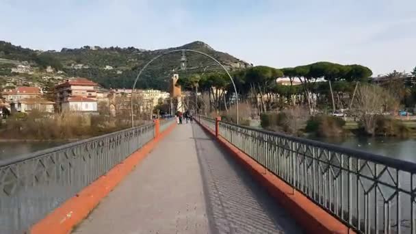Ventimiglia Italy February 2019 Fast Moving Action Hyperlapse Pov Walk — Stock Video