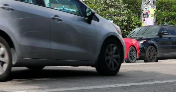 ไมอาม ฟลอร สหร ฐอเมร มภาพ 2019 Red Ford Mustang Convertible — วีดีโอสต็อก