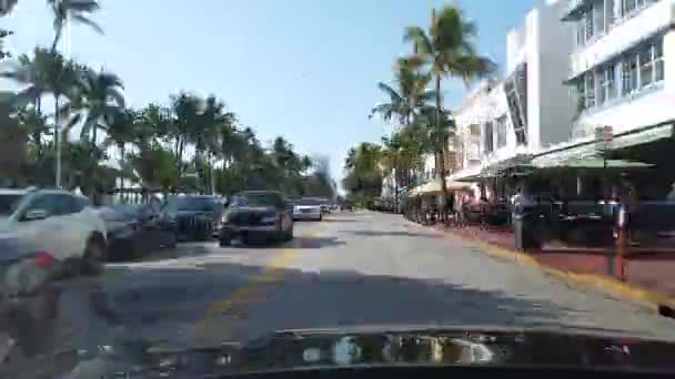 Miami Florida Estados Unidos Febrero 2019 Hyperlapse View Looking Forwards — Vídeos de Stock