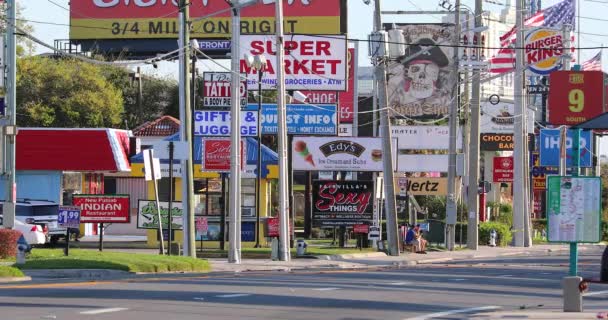 Orlando Florida Usa Maart 2019 Veel Reclameborden International Drive Drive — Stockvideo