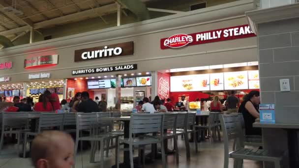 Orlando Florida Estados Unidos Marzo 2019 Food Court Orlando Vineland — Vídeo de stock