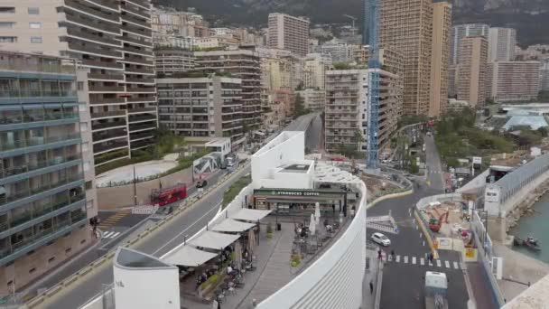 Monte Carlo Monaco Mai 2019 Vue Aérienne Monaco Dans Centre — Video