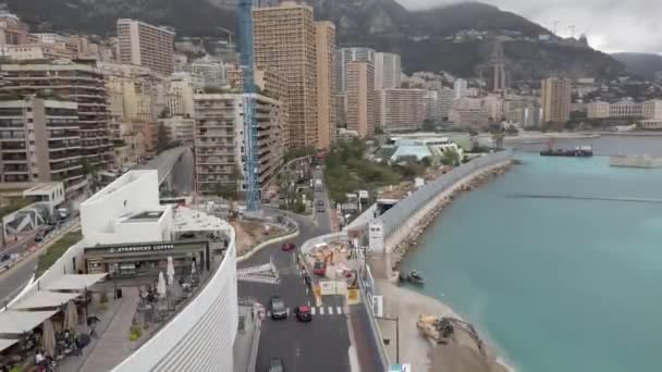 Monte Carlo Monaco Mai 2019 Vue Aérienne Monaco Dans Centre — Video