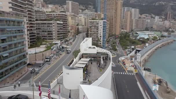 Monte Carlo Monaco Mai 2019 Vue Aérienne Monaco Dans Centre — Video