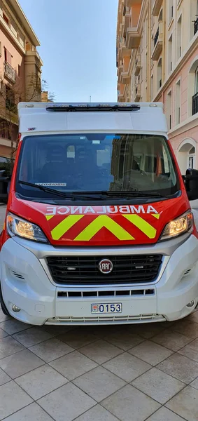 French Fire Department Ambulance In Monaco — Stock Photo, Image