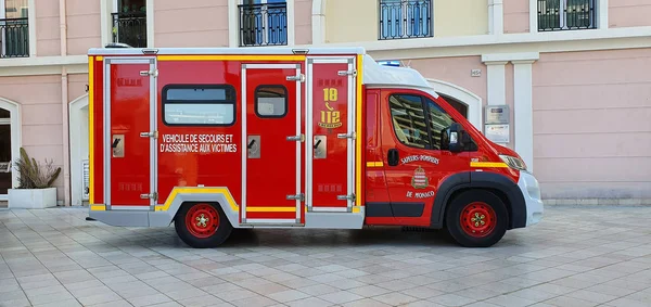 Service d'incendie Ambulance Vue latérale — Photo