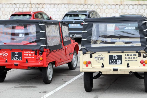 Dos Citroen Mehari francés retro coches vista trasera — Foto de Stock