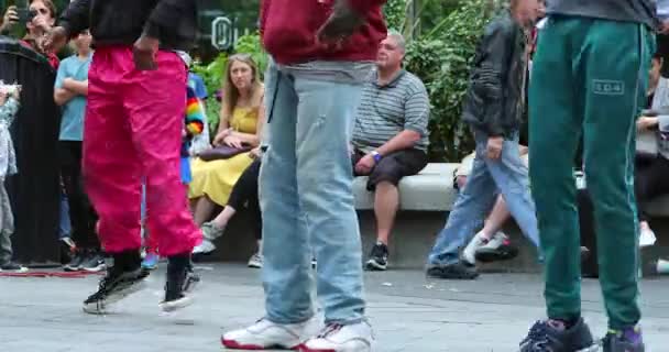 Londra Ingiltere Mayıs 2019 Hip Hop Sokak Dansı Londra Leicester — Stok video
