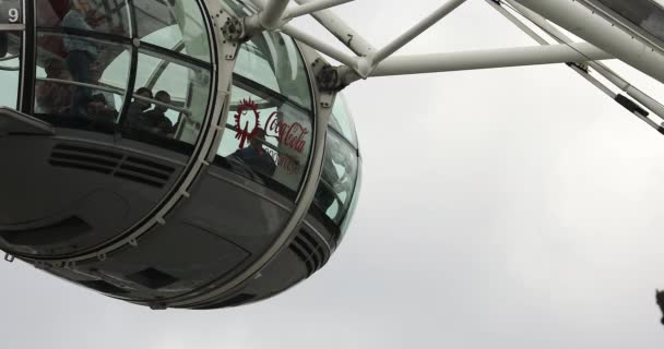 2019年5月31日 可口可乐伦敦眼 千年轮 乘客胶囊特写视图 Dci 4K分辨率 — 图库视频影像