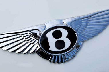Bentley Kanatlı B Amblemi Makro Shot