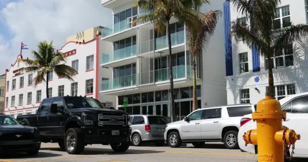 Маямі Штат Флорида Сша Лютого 2019 Чорний Ford Super Duty — стокове відео