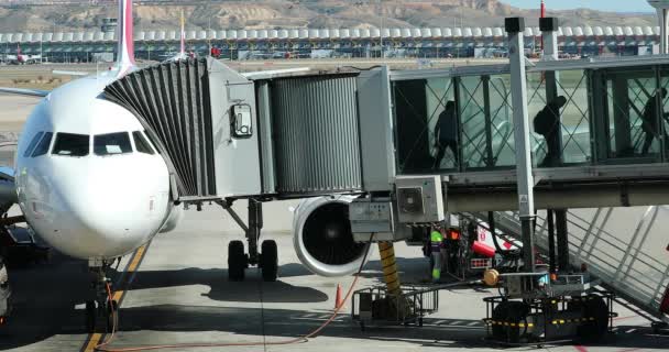 Madrid Espagne Mars 2019 Avion Airbus A330 Ibérie Avec Passagers — Video