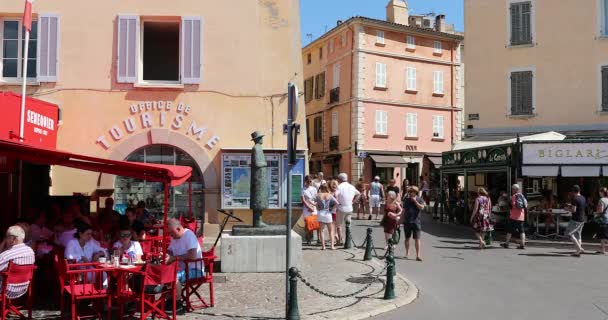 Saint Tropez Francia Septiembre 2019 Oficina Turismo Saint Tropez Office — Vídeo de stock