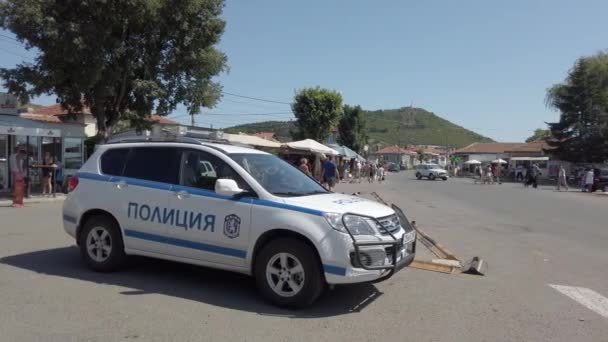Kableshkovo Βουλγαρία Αυγούστου 2019 Σύγχρονο Βουλγαρικό Αστυνομικό Αυτοκίνητο Suv Front — Αρχείο Βίντεο