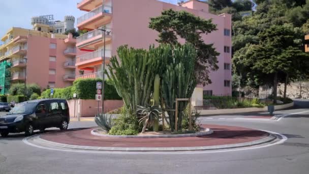 Roquebrune Cap Martin France May 2020 Roundabout Road Mercedes Amg — 图库视频影像