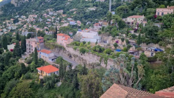 Roquebrune Cap Martin France Mai 2020 Timelapse Serpentine Mountain Road — Video