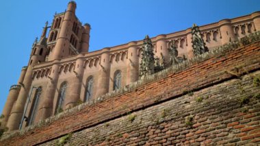 8K The Famous Cathedral Basilica of Saint Cecilia or Albi Cathedral In the South of France, Occitanie, Tarn, Europe - 8K UHD (7680 x 4320)