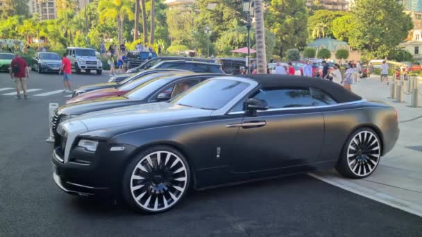 Monte Carlo Monaco Augustus 2020 Luxueuze Rolls Royce Met Chanel — Stockvideo