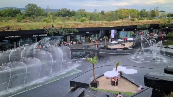 Villefontaine Frankrijk Augustus 2020 Luchtfoto Van Village Franse Outlet Water — Stockvideo