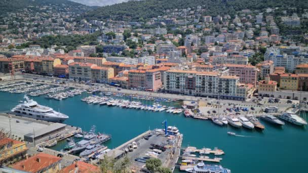 Nice France Juillet 2020 Vue Aérienne Port Nice Port Lympia — Video