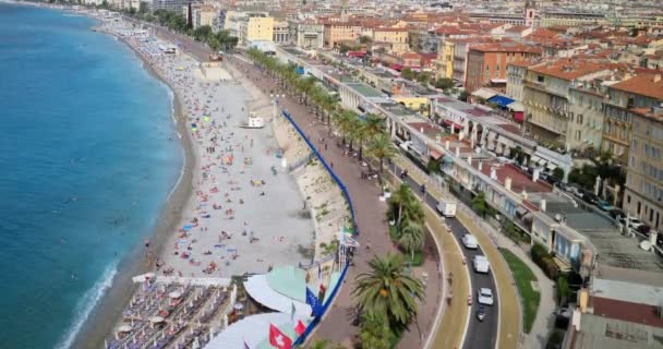 Nice France Août 2020 Beau Panorama Aérien Vieille Ville Nice — Video