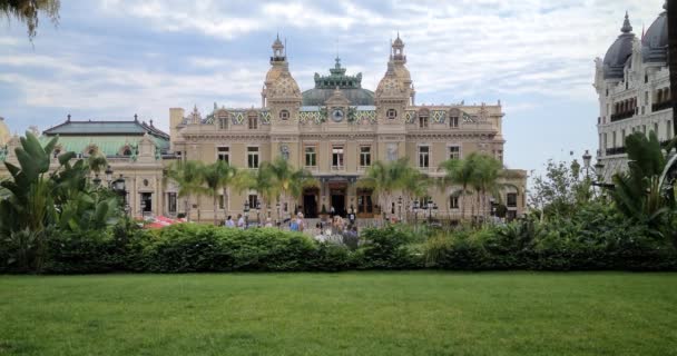 Monte Carlo Monaco September 2020 Monte Carlo Casino Casino Monte — Stock Video