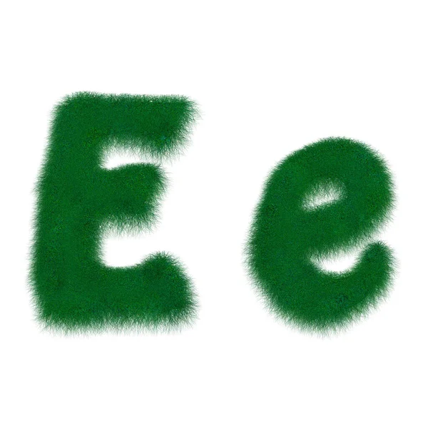 苔藓绿的字母E — 图库照片