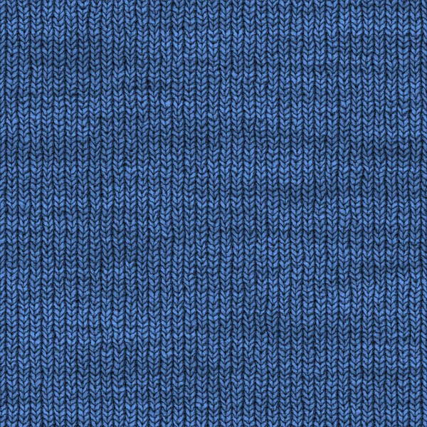 Seamless Blue Knitted Pattern — Stock Photo, Image