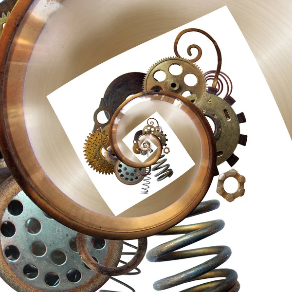 Espiral Com Detalhes Cobre — Fotografia de Stock