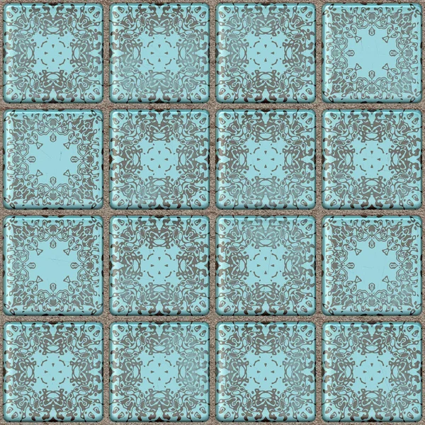 Padrão Mosaico Quadrado Sem Costura — Fotografia de Stock