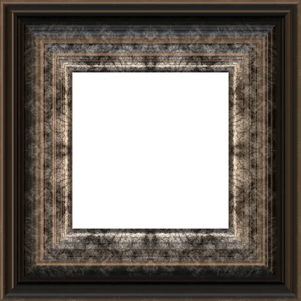 Square Damaged Wooden Frame — Stock Photo, Image