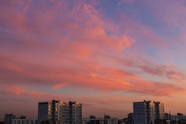 Moscow Russia May 2019 Sunset Colorful Cloud Vikhino District — Stock Photo, Image