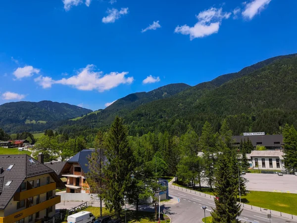 Kranjska Gora Eslovênia Junho 2019 Vista Para Hotéis Ruas Resort — Fotografia de Stock