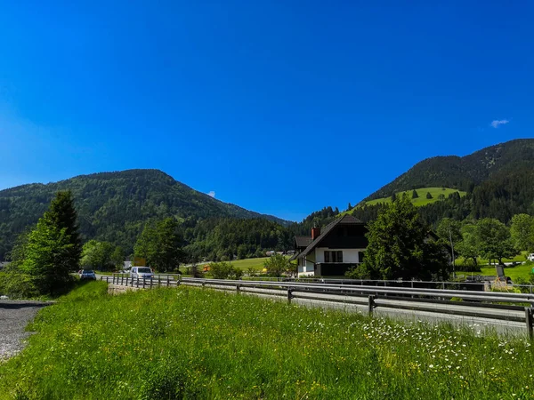 Kranjska Gora Slowenien Juni 2019 Podkoren Ist Ein Dorf Der — Stockfoto