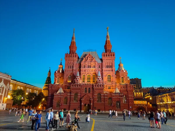 Moscow Russia Czerwca 2019 Budynek Państwowego Muzeum Historycznego Placu Czerwonym — Zdjęcie stockowe