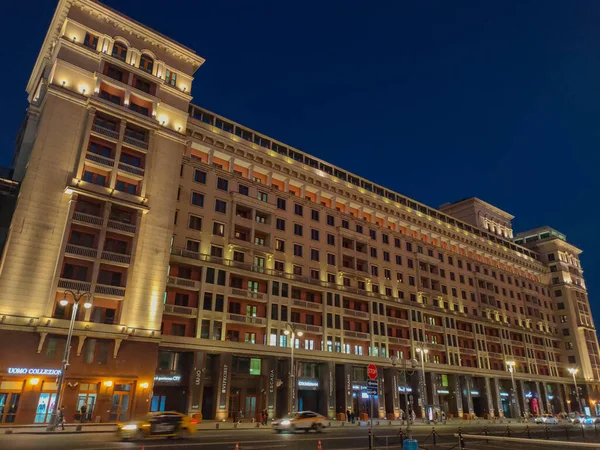 Moscú Rusia Junio 2019 Four Seasons Hotel Moscow Por Noche — Foto de Stock