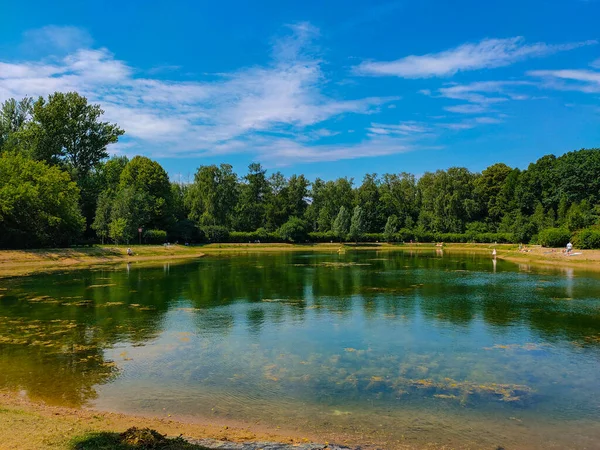 Mosca Russia Giugno 2019 Stagno Nel Parco Sokolniki Estate — Foto Stock