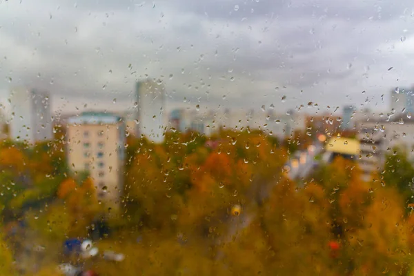 Giorno Piovoso Nuvoloso Autunno Nella Città Mosca Russia Improvviso Scatto — Foto Stock