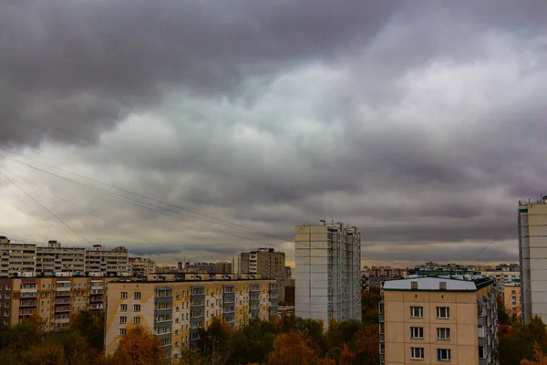 Moscou Russie Octobre 2019 Automne Doré Moscou Paysage Nuageux Zone — Photo