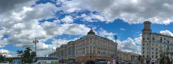 Moscow Ryssland Juli 2019 Panorama Över Tverskaya Gatan Tverskaya Huvudstadens — Stockfoto