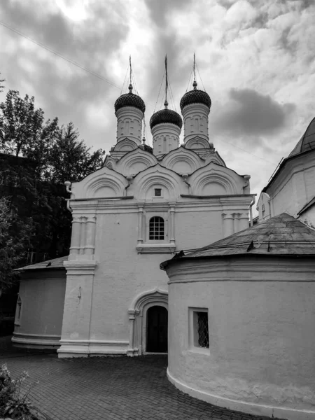 Church Assumption Putinki Moscow Russia Black White Photo — Stock Photo, Image