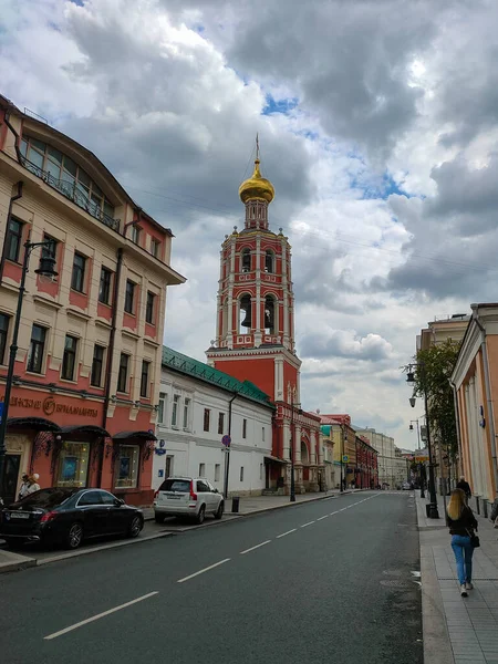 Moscow Russia 2019 Vysokopetrovsky Monastery 1320 러시아 정교회 수도원이다 — 스톡 사진