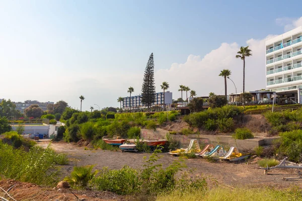 Ayia Napa Kıbrıs Eylül 2019 Duvara Park Yeri Yaz Turist — Stok fotoğraf