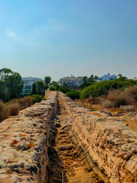 Αρχαίο Βυζαντινό Υδραγωγείο Στην Αγία Νάπα Κύπρος — Φωτογραφία Αρχείου