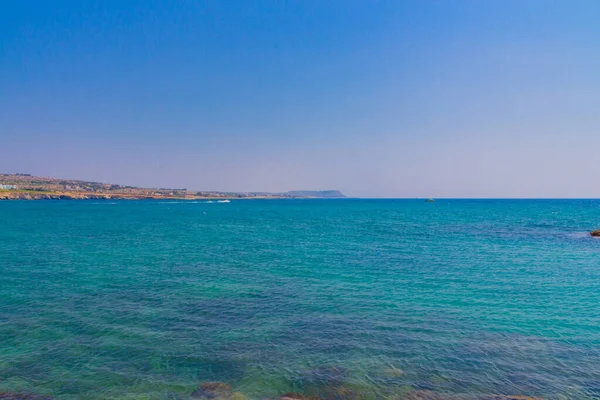 Vista Para Praias Agia Napa Litoral Hotéis Mediterrâneo Praia Verão — Fotografia de Stock