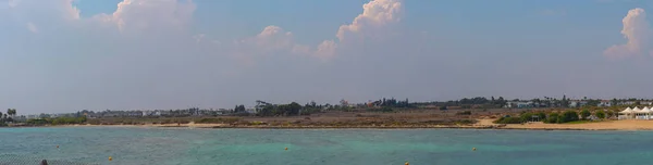 Aia Napa Cypra September 2019 Ultra Wide Panorama Mediterinthoulline Makronissos — 스톡 사진