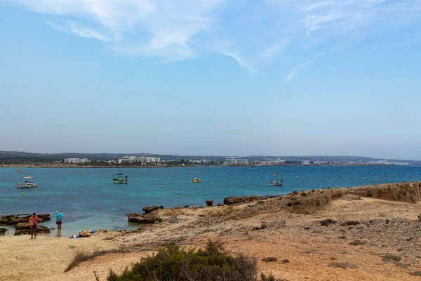 Ayia Napa Chipre Setembro 2019 Seascape Perto Praia Makronissos Praia — Fotografia de Stock