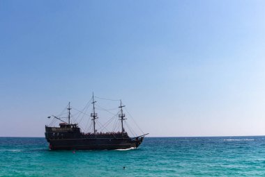 Ayia Napa, Kıbrıs - 11 Eylül 2019: Glyki Nero plajı yakınlarındaki 